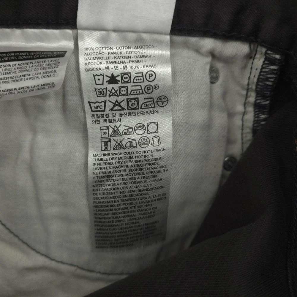 Levis 505 Jeans Mens 40x30 Gray Dark Wash Regular‎ Fit Straight Denim Casual